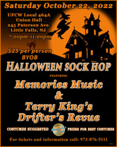 Memories Music event announcement for Saturday, October 22